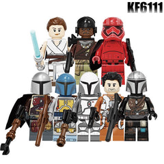 Building Blocks Wars Bricks Darth Vader Yoda Rey PoE Dameron Mandalorian Jango Fett Drabatan Action Figures Kids Toys KF6111