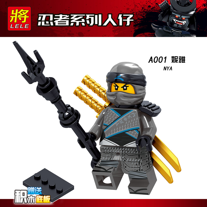 1pcs Ninja Kai Cole Jay Zane Lloyd Nya Mini action Figures Building Blocks Kids Toy Gift Compatible Legoinglys Ninjagoed For Kid