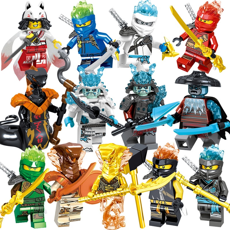 1pcs Ninja Kai Cole Jay Zane Lloyd Nya Mini action Figures Building Blocks Kids Toy Gift Compatible Legoinglys Ninjagoed For Kid