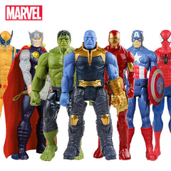 30cm Marvel Avengers Endgame Thanos Spiderman Hulk Iron Man Captain America Thor Wolverine Venom Action Figure Toys Doll for Kid