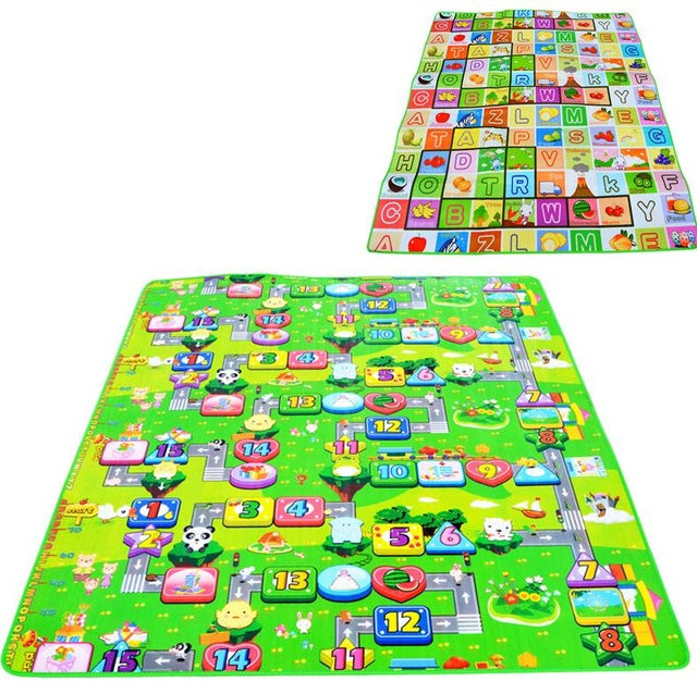 babyfirstcry - Babyfirstcry - Baby Play Mat 0.5cm Thick Crawling Mat Double Surface Baby Carpet Rug Animal Car+Dinosaur Developing Mat for Children Game Pad - 