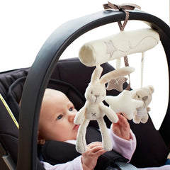 babyfirstcry - Babyfirstcry - Rabbit baby hanging bed safety seat plush toy Hand Bell Multifunctional Plush Toy Stroller Mobile Gifts WJ141 - 