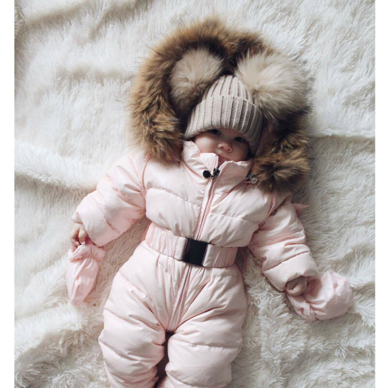 babyfirstcry,Babyfirstcry,Winter Warm Newborn Baby Snow Wear Boy Girl Cotton Hooded Romper Jumpsuit Outfit Cute Pink Clothes 0-3Years детская зимняя одежд,