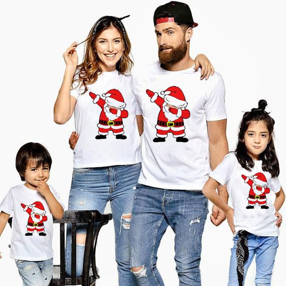 babyfirstcry,Babyfirstcry,1pc Dabbing Santa Christmas Family Tshirts Boys Girls and Father Mother Christmas Dabbing Clothes Fashion Party Wear Baby Tee,