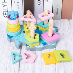 babyfirstcry,Babyfirstcry,HOT SALE Baby Toys Colorful Wooden Blocks Baby Music Rattles Graphic Cognition Early Educational Toys For Baby 0-12 Months,