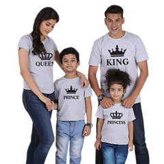 babyfirstcry,Babyfirstcry,Fashion matching family outfits 100%cotton Crown t-shirt Dad and son family casual wear Mother and daughter parent-child costume,