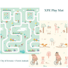 babyfirstcry,Babyfirstcry,Baby Toys Fun Little Loud Bell Baby Ball Rattles Toy  Baby Mat 1CM Thickness Cartoon XPE Kid Play Mat Foldable Anti-skid Carpet Children Game Mat,baby toy