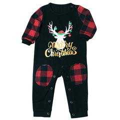 babyfirstcry,Babyfirstcry,Christmas Family Pajamas Set Family Matching Christmas Reindeer Plaid Pajama Sets Christmas Parent-child Nightwear Home Wear set,