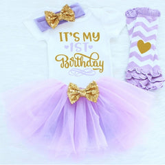 babyfirstcry,Babyfirstcry,Infant First Birthday Outfits Baby Girl Clothes Sets Newborn Toddler Girl Christening Party Wear Little Girl One Year Clothing,