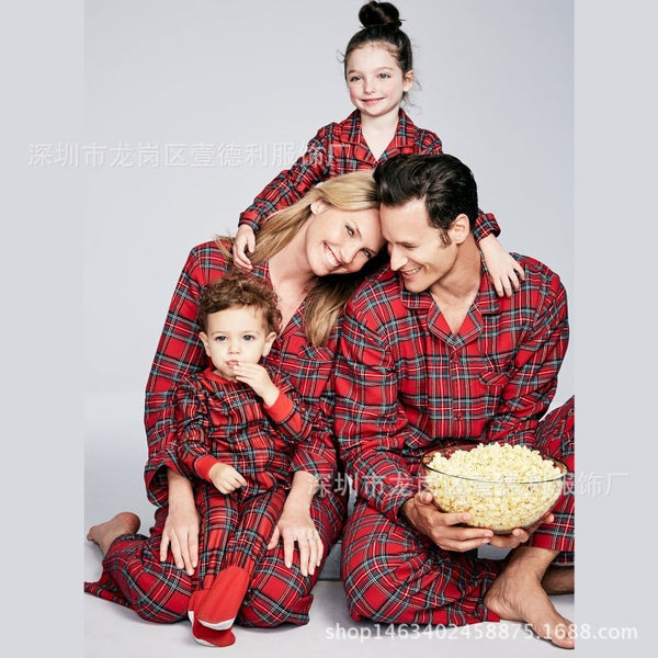 babyfirstcry,Babyfirstcry,Family Christmas Pajamas Red Plaid Home Wear Mommy and Me Clothes Father Son Shirts +pants Parent Child Kids Baby Pyjamas SU1093,Family Matching Outfits