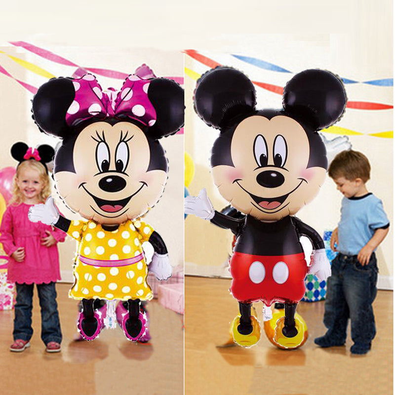 babyfirstcry - Babyfirstcry - Giant Mickey Minnie Mouse Balloon Cartoon Foil Balloon Kids Birthday Party Decorations Classic Toys Gift cartoon hat - 