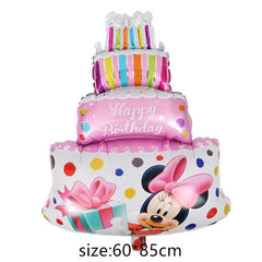 babyfirstcry - Babyfirstcry - Giant Mickey Minnie Mouse Balloon Cartoon Foil Balloon Kids Birthday Party Decorations Classic Toys Gift cartoon hat - 